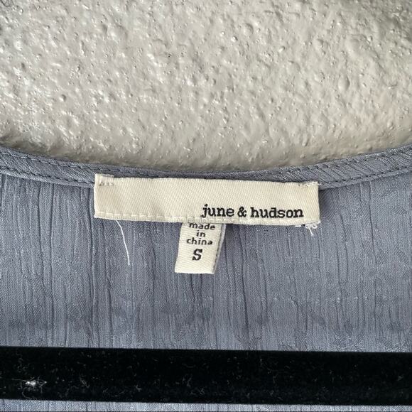 June & Hudson Faux Wrap Blouse - Picture 3 of 5